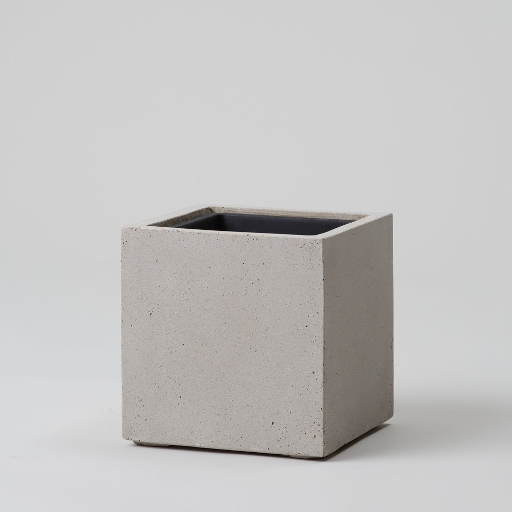 Кашпо куб Белый песок d14 Кашпо куб Белый песок d14