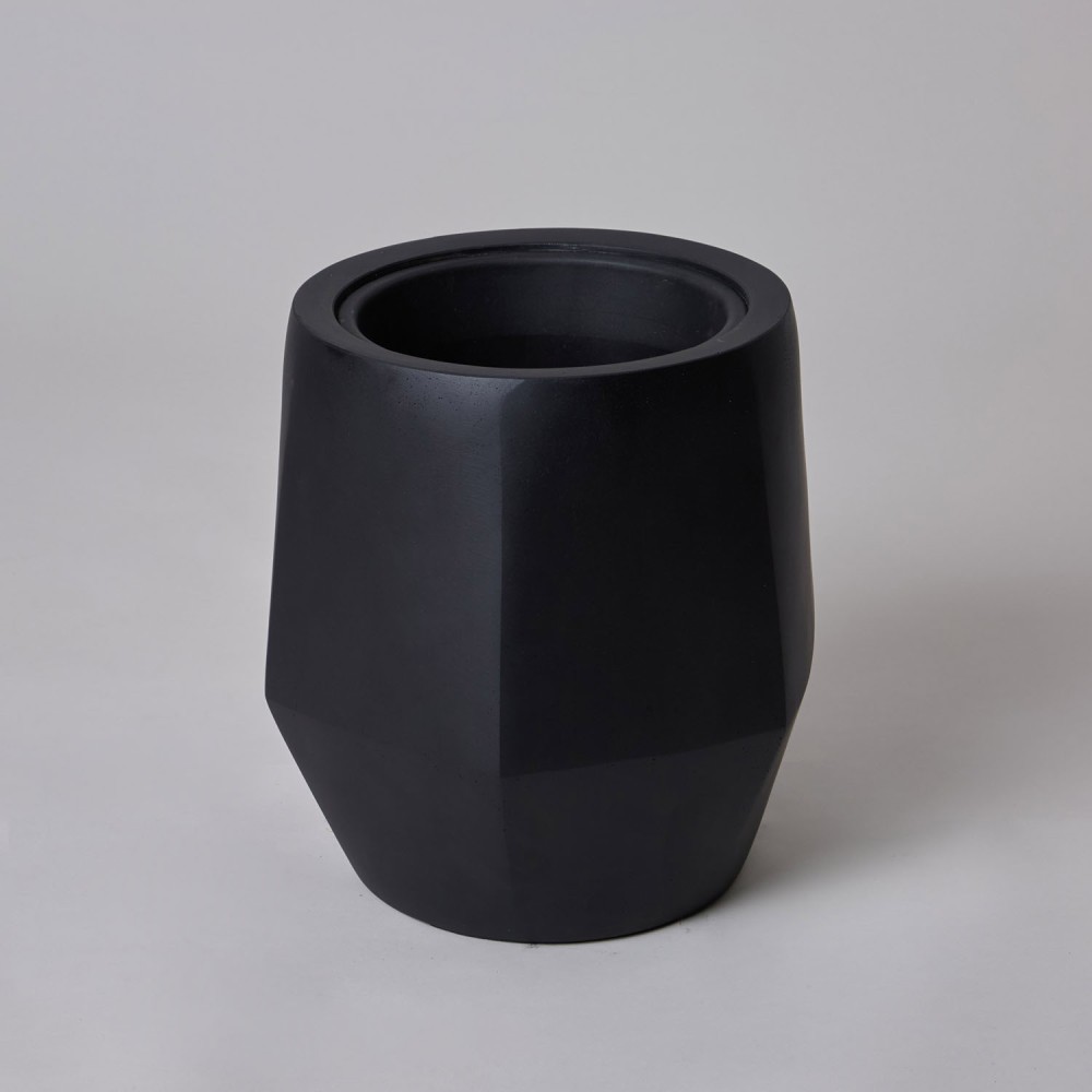 Кашпо Многогранник Антрацит d23 Кашпо Многогранник Антрацит d23